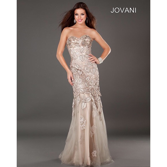 Jovani Dresses & Skirts - Jovani 73625A Mocha Dress size 12